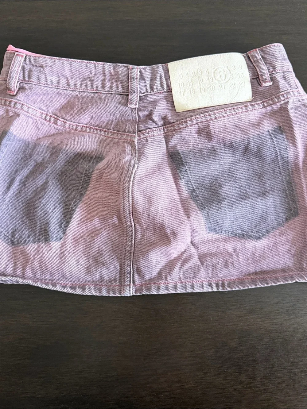 MM6 Maison Martin Margiela Mauve Denim Mini Skirt